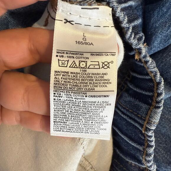 Old Navy High Waisted Pull On Barrel Jeans, Medium Wash, L, 789110 - Picture 6 of 6